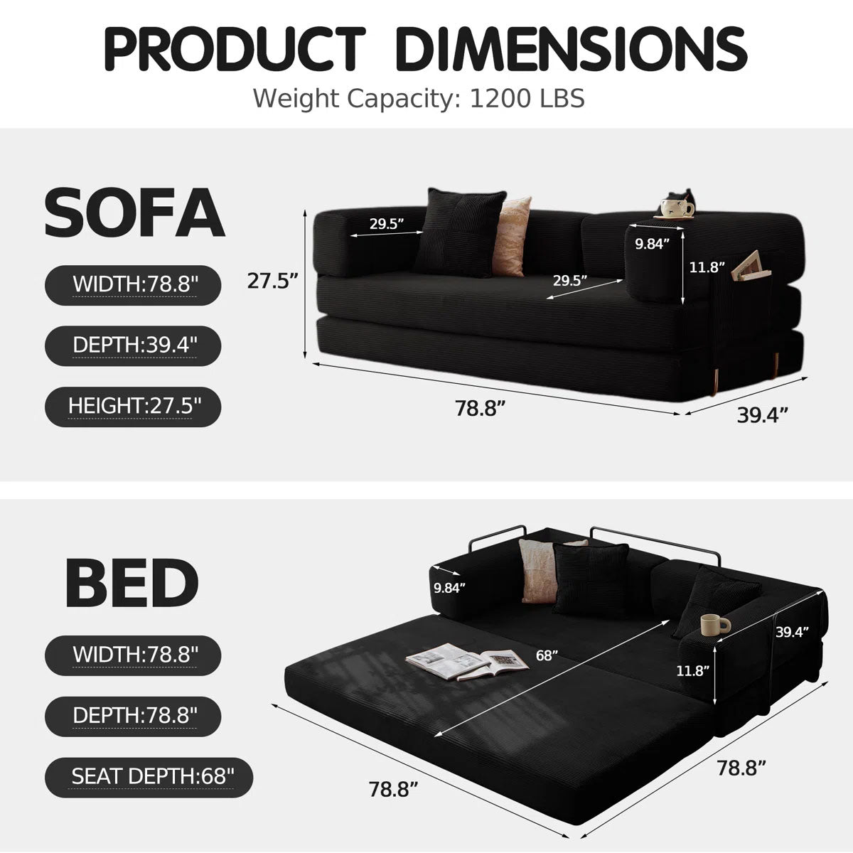 Vazmak Zofty Square - Black